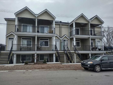 Grey duplexes exterior